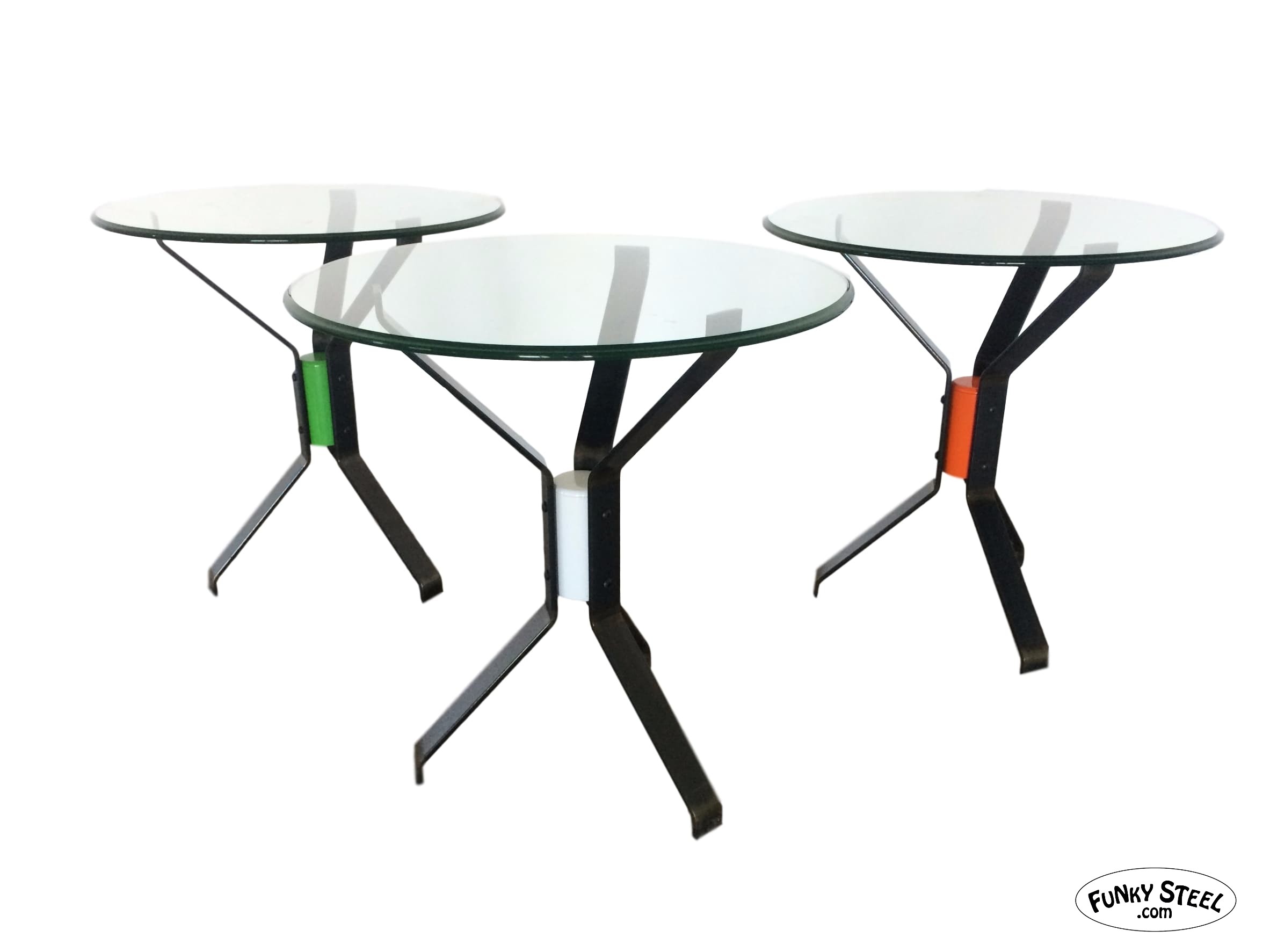 modern steel side tables