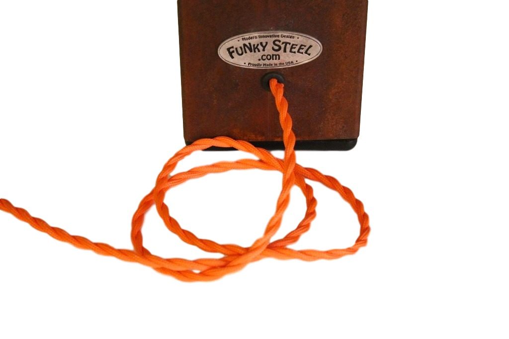 orange fabric cord industrial custom lamps