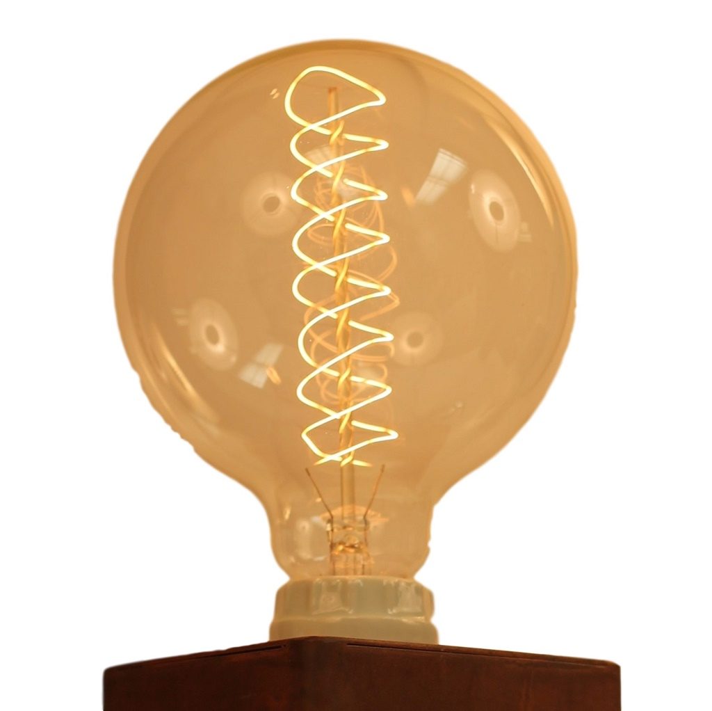 globe bulb with spiral filament