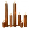 eight, twenty and forty inch tall lamps table lamp floor lamp rusty finish edison bulb